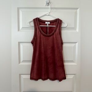 Ag Adriano Goldschmied Sleeveless Tank Top - Burgundy